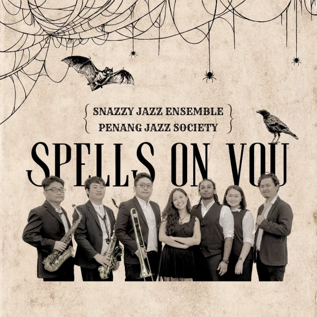 Image 81: Get ready for a spooky night of jazz, chills and thrills 🎶 The Snazzy Jazz Ensemble and Penang Jazz Society proudly present Spells On You—a Halloween concert like no other. Step into the beauty of The Blue Mansion’s courtyard, where live jazz and classic movie tunes will cast a spell on your senses. It's going to be a night of hauntingly good music, perfect for getting into the spooky spirit. Date: Saturday, October 12th Time: 5 PM Location: The Courtyard at The Blue Mansion Ticket: RM85 per person Snag your seats through the link in bio—if you're brave enough 🎃🎶